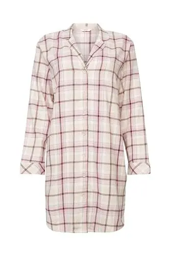Produktbild: ESPRIT Damen Soft Flannel WV NW SUS ns s_ls Nachthemd, Sand 2, L