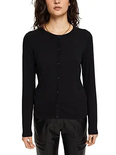 Produktbild: ESPRIT Damen 990CC1I311 Strickjacke, 001/BLACK, L