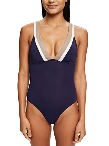 Produktbild: ESPRIT Damen Tayrona Beach Rcspad.swimsuit Badeanzug, Navy, 40