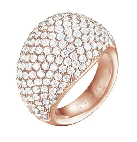 Produktbild: ESPRIT Glamour Damen-Ring ES-MEDEA ROSE teilvergoldet Zirkonia transparent Gr. 57 (18.1) - ESRG02034C180