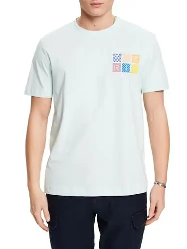Produktbild: ESPRIT Herren 024ee2k301 T-Shirt, 390/Light Aqua Gre, L