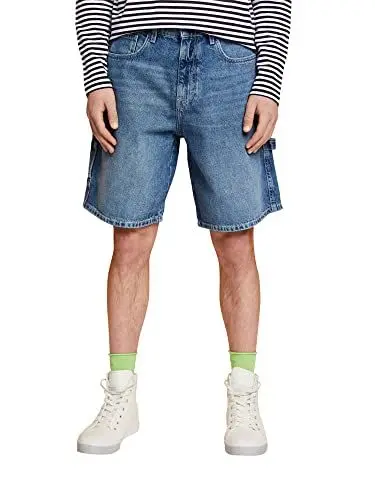 Produktbild: ESPRIT Herren 033CC2C302 Jeans-Shorts, 902/Blue Medium Wash, 33