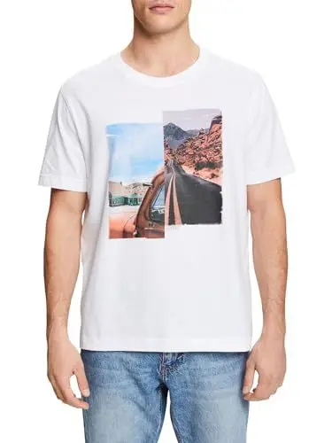 Produktbild: ESPRIT Herren 044ee2k327 T-Shirt, 100/White, L