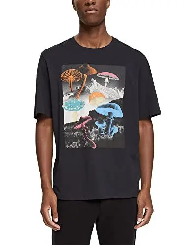 Produktbild: ESPRIT Herren 082CC2K313 T-Shirt, 001/BLACK, Standard