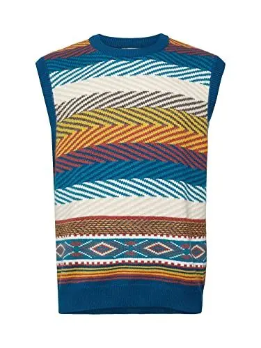 Produktbild: ESPRIT Herren 092EE2I310 Pullunder, 450/PETROL Blue, L