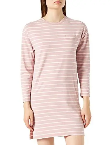 Produktbild: ESPRIT Damen Y/D Stripe Cotton Sus Ns_ls Nachthemd, Old Pink, 38 EU