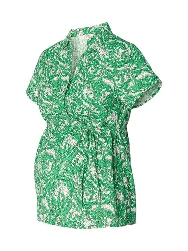 Produktbild: ESPRIT Maternity Damen Blouse Nursing Short Sleeve Allover Print Bluse, Grün glänzend-330, 38