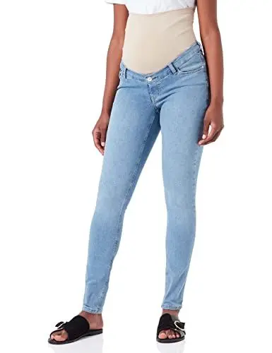 Produktbild: ESPRIT Maternity Damen Bukser Denim Over The Belly Skinny Jeans, Lightwash - 950, 42 EU