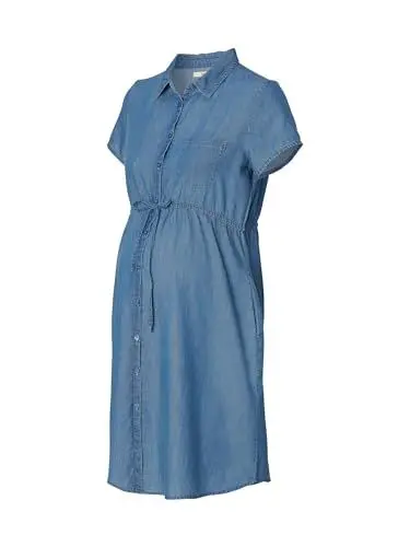 Produktbild: ESPRIT Maternity Damen Dress Woven Nursing Short Sleeve Kleid, Lightwash-950, M
