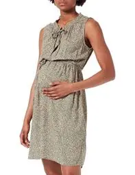 Produktbild: ESPRIT Maternity Damen Dress Woven Nursing Sleeveless All-over Print Kleid, Real Olive - 307, 44 EU