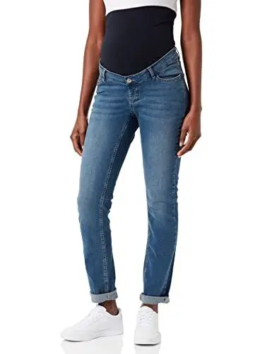 Produktbild: ESPRIT Maternity Damen Pants Denim OTB Slim Umstandsjeans,Blau (Medium Wash 960),34/32