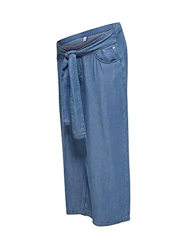 Produktbild: ESPRIT Maternity Damen Pants UTB Culotte Umstandshose, Blau (Medium Wash 960), (Herstellergröße: 36)
