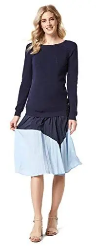 Produktbild: ESPRIT Maternity Damen Skirt WVN UTB Umstandsrock, Mehrfarbig (Night Blue 486), 44