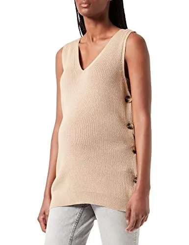 Produktbild: ESPRIT Maternity Damen Sweater zonder mouwen Pullover, Light Taupe - 260, 40 EU