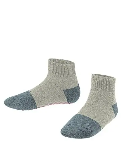 Produktbild: ESPRIT Unisex Kinder Hausschuh-Socken Effect K HP Wolle rutschhemmende Noppen 1 Paar, Blau (Cloud Melange 6886), 31-34