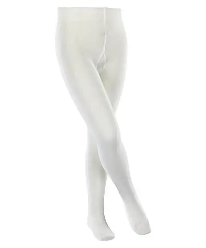 Produktbild: ESPRIT Unisex Kinder Strumpfhose Foot Logo K Ti Baumwolle dick einfarbig 1 Stück, Weiß Off-White 2040, 152-164