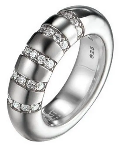 Produktbild: Esprit Collection Damen-Ring 925 Sterling Silber rhodiniert Kristall Zirkonia Perimagna lines weiß