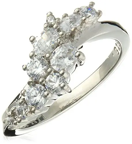 Produktbild: Esprit Damen-Ring 925 Sterling Silber Zirkonia floating stones weiß ESRG92522B170