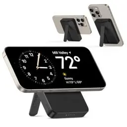 Produktbild: ESR HaloLock Magsafe Powerbank 10000 mAh, Magnetische Powerbank mit USB-C Kabel, Ständer Magsafe Power Bank kompatibel mit iPhone 15/15 Pro/15 Pro Max/15 Plus und 14/13/12 Series, Schwarz
