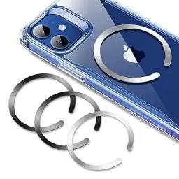 Produktbild: ESR 4 Stück Magnet Ring Aufkleber für MagSafe Ring, Ultradünn (0,4 mm)MagSafe Sticker, Laden Umwandlungskit, für iPhone 16/16e/15/14/13/12/11, Galaxy S24/S23/S21/S20,Schwarz und Silber,MagSafe Zubehör