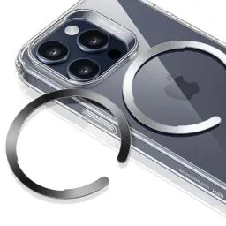 Produktbild: ESR 2 Stück Magnet Ring Aufkleber für MagSafe Ring, MagSafe Sticker, Universelles Magnet Kabelloses Laden Umwandlungskit, für iPhone 16/16e/15/14/13/12/11, Galaxy S24/S23/S21/S20, Schwarz und Silber