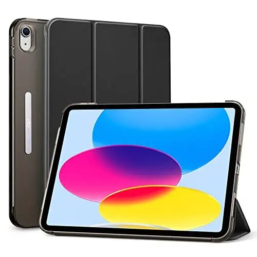 Produktbild: ESR Hülle für iPad 10 Generation hülle 2022, iPad 10 Case, 10,9 Zoll, Automatisches Ruhen und Wecken, Trifold Standhülle, leichte Harte Rückschale, Schwarz