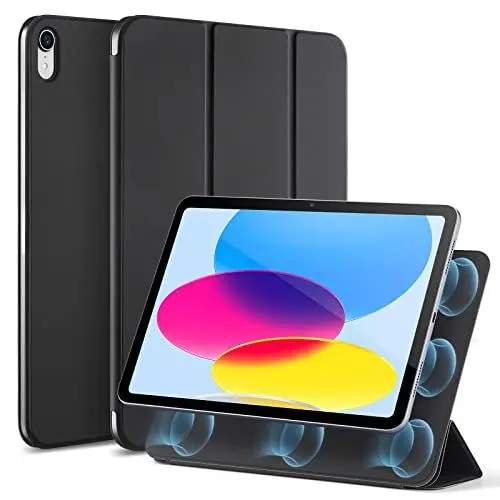 Produktbild: ESR Hülle für iPad 11/10 Generation hülle 2025/2022 magnetische, iPad (A16) 10/11 Case, Praktische Magnetbefestigung, Two Way Trifold Ständer, Leichter Schutz, Auto Ruhen/Wecken, Schwarz