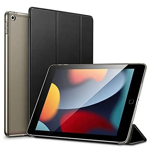 Produktbild: ESR Hülle für iPad 9 Generation Hülle 2021, 8/7 Generation 2020/2019, automatischem Ruhe/Wachmodus,iPad Case 10,2 Zoll,Klar Schwarz