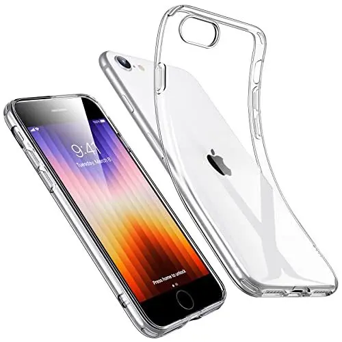 Produktbild: ESR für iPhone SE Hülle/iPhone 8/7, iPhone SE 2020 Hülle, Dünne Transparente Handyhülle Case, Weiche TPU Silikon Schutzhülle, Vergilbungsbeständig, Klar