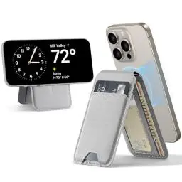 Produktbild: ESR für MagSafe Wallet(HaloLock), Kompatibel mit Magsafe kartenhalter,für iPhone Wallet mit Ständer, für iPhone 16/15/14/13/12-Serie, Nicht für 13/12 Mini, 5 Kartenhalter, Veganes Leder, Grau