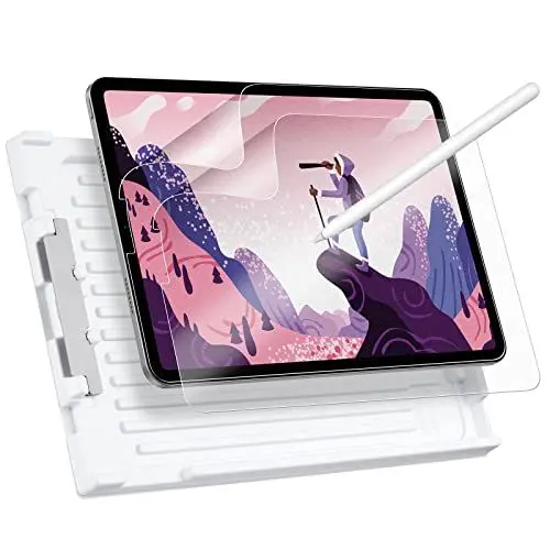 Produktbild: ESR 2 Stück Paper Feel Schutzfolie für iPad Pro 12,9 Zoll (2022/2021/2020/2018), Schreiben und Zeichnen wie auf Papier, dünn und reaktionsschnell, Einfache Anbringung, Matte Oberfläche