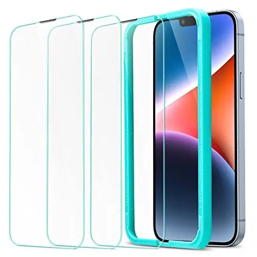 Produktbild: ESR für iPhone 14/iPhone 13/iPhone 13 Pro für Panzerglas, 3 Stück, Schutzfolie praktischer Ausrichtrahmen, Militärnorm Schutz, sehr robust, kratzfest