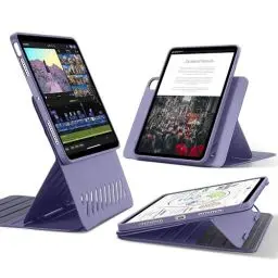 Produktbild: ESR Hülle für iPad Air 11 Zoll M3/M2, iPad Air 7/6/5/4 (2025/2024/2022/2020), Abnehmbare Magnetische Abdeckung, Ständer im Hoch-/Querformat mit erhöhter Bildschirmansicht, 9 Standwinkel, Lila
