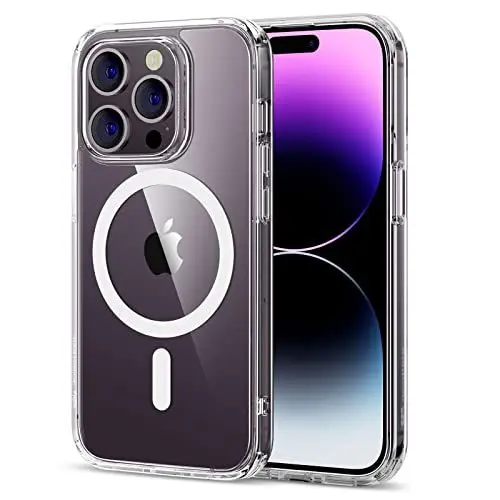 Produktbild: ESR für iPhone 14 Pro Hülle, kompatibel mit MagSafe, Militärnorm Schutz Magnetisches HandyHülle für iPhone 14 Pro Case, vergilbungsbeständig, Kratzfeste Rückseite, Klar
