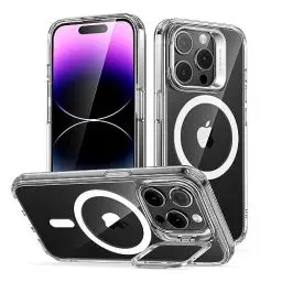 Produktbild: ESR für iPhone 14 Pro Hülle für MagSafe, Militärnorm Schutzhülle Upgrade integrierter Versteck Ständer Handyhülle Case für iPhone 14 Pro Case, Kratzfeste Rückseite, Klar