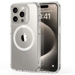 Produktbild: ESR für iPhone 15 Pro Max Hülle, kompatibel mit MagSafe, Militärnorm Schutz, vergilbungsbeständig, Kratzfeste Rückseite, magnetisches HandyHülle Case für iPhone 15 Pro Max, Classic Series, Klar