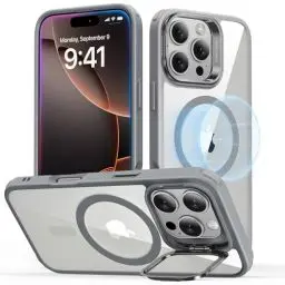 Produktbild: ESR für iPhone 16 Pro Hülle mit Kamerasteuerung, kompatibel mit Magsafe, Militärnorm Schutzhülle Handyhülle iPhone 16 Pro Case, integrierter Ständer Handy Case, Kratzfeste Rückseite, Klares Grau
