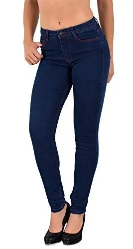 Produktbild: ESRA Damen Jeans Jeanshose Damen High-Waist Hochbund Hose bis Übergröße S400