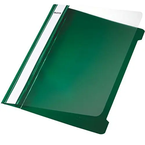 Produktbild: Esselte Leitz Hefter Standard, A5, langes Beschriftungsfeld, PVC, grün (1 Stück)