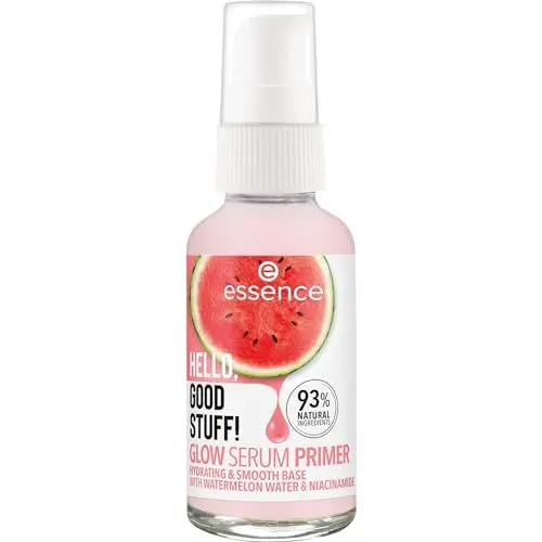 Produktbild: essence HELLO, GOOD STUFF! GLOW SERUM PRIMER, Gesichtsserum, Transparent, feuchtigkeitsspendend, glättend, pflegend, vegan, ohne Alkohol, ohne Parabene, ohne Mikroplastikpartikel, 1er Pack (30ml)