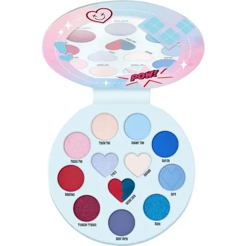 Produktbild: essence Harley Quinn eyeshadow palette, Lidschatten, Nr. 02, Mehrfarbig, 13 Farben, hochpigmentiert, natürlich, intensiv, vegan, ohne Mikroplastikpartikel, Nanopartikel frei, ölfrei, 1er Pack (10.2g)