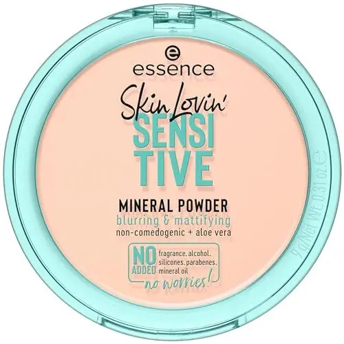 Produktbild: essence cosmetics Skin Lovin' SENSITIVE MINERAL POWDER, Puder, Nr. 01 Translucent, nude, beruhigend, fixierend, mattierend, pflegend, matt, natürlich, transluzent, vegan, Nanopartikel frei (9g)