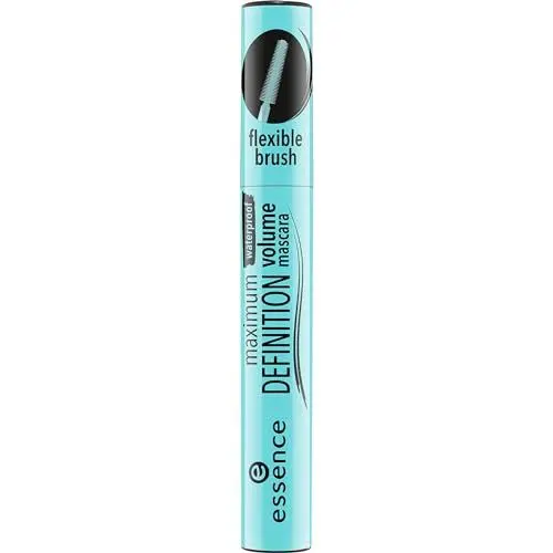 Produktbild: essence cosmetics maximum DEFINITION waterproof volume mascara, Wimperntusche, flexibler Pinsel, wasserfest, schwarz, definierend, volumengebend, wasserfest, vegan, ohne Parfüm (8ml)