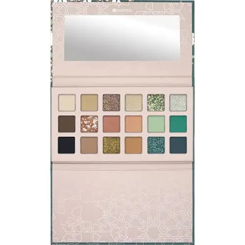 Produktbild: essence eyeshadow palette by Merve, Lidschatten, Nr. 01, Mehrfarbig, 18 Farben, vegan, ohne Mikroplastikpartikel, Nanopartikel frei, ohne Parfüm, 1er Pack (13.5g)