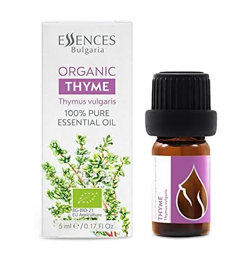Produktbild: Essences Bulgaria BIO Thymian Ätherisches Öl 5ml | Thymus vulgaris | 100% Naturrein | Unverdünnt | BIO-zertifiziert | Spitzenqualität aus Familienbetrieb | Ohne Gentechnik | Vegan
