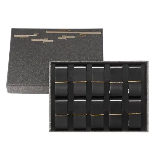 Produktbild: Essstäbchen Ablagen Stäbchen Halter 10 Stück Edelstahl Essstäbchen Halterung Löffel Gabel Messer Stand Rack Set (Schwarz)
