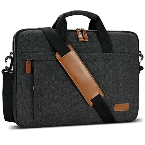 Produktbild: ESTARER Laptoptasche 17.3 Zoll Groß Canvas Aktentasche Herren für Arbeit,College,Reisen,Büro