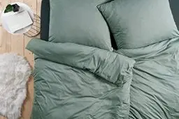 Produktbild: ESTELLA Mako Interlock Jersey Bettwäsche Uni Takoma mint, 1 Bettbezug 135 x 200 cm + 1 Kissenbezug 80 x 80 cm