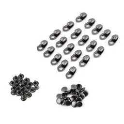 Produktbild: Estink Schnürsenkel Haken Mit Nieten, 20 Stück Schnallen Haken Schuhhaken, Schnürsenkelbeschläge, Schnürsenkelschnallen Mit Nieten Für Reparatur-/Camp-/Wander-/Kletterzubehör