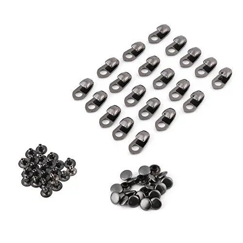 Produktbild: Estink Schnürsenkel Haken Mit Nieten, 20 Stück Schnallen Haken Schuhhaken, Schnürsenkelbeschläge, Schnürsenkelschnallen Mit Nieten Für Reparatur-/Camp-/Wander-/Kletterzubehör
